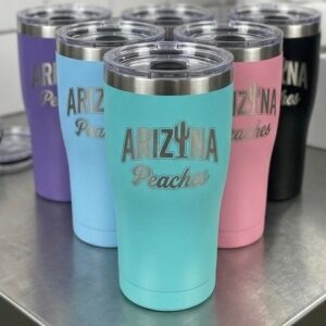 Arizona Peaches 20oz Tumbler, Custom Number